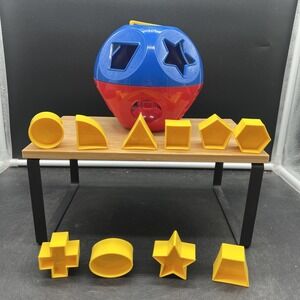 Tupperware Tuppertoys Classic SHAPE-O-BALL Toy Shape Sorter Complete w 10 Shapes